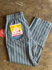 クックマンCOOKMAN PANTS 新品未使用ストライプマリブブルー stripe Malibu Blueのサムネイル