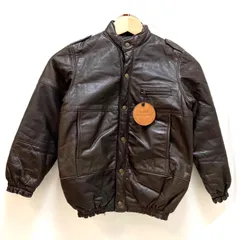 ＊papp＊children casual＊ カジュアル レザージャケット　子供用レザージャケット　130㎝　ヴィンテージ＃