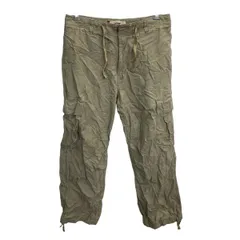 Levi's ワークパンツ W34 ベージュ リーバイス ジップアップ ワーク カーゴ ウエストロープ 古着卸 アメリカ仕入 2507-404
