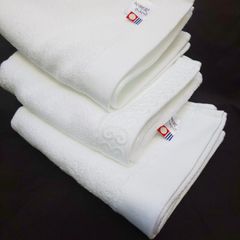 純白 今治 フェイスタオル■厚手 332匁 ×３枚■白さにこだわり！■日本製