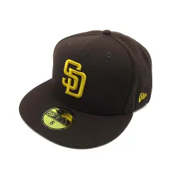 ニューエラ NEW ERA 59FIFTY MLBオンフィールド サンディエゴパドレス キャップ 帽子 ゲーム バーントウッド マニラ 8 63.5cm 美品