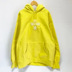 【SA】Supreme Cross Box Logo Hooded Sweatshirt Yellow シュプリーム クロス ボックスロゴ パーカー フーディ L イエロー