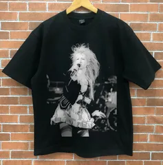 Cyndi Lauper  シンディ・ローパー Tシャツ ステージアクションショット コンサート黒T  S-XXLno.ca0038