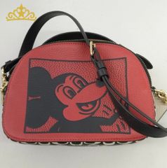 コーチ × ディズニー × キース・ヘリング セリーナ サッチェル（レッド