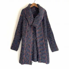 #wnc ディーゼル DIESEL コート S 紺系 オレンジ ニット カーディガン ステッチ レディース [848302]のサムネイル