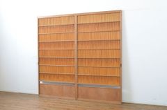 ▼現状販売▼ 夏戸2枚セット アンティーク建具 簾戸 御簾戸 簀戸 葭戸 夏障子 引き戸 すど 4～7営業日前後で発送(※修理加工希望の方3ヶ月程で発送) R-063599