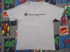Champion ロゴプリントTシャツM 杢グレー アメリカ古着