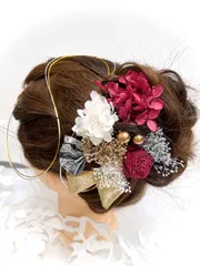 70 成人式　結婚式　卒業式　浴衣　髪飾り　ヘアドレス　ヘアパーツ　水引