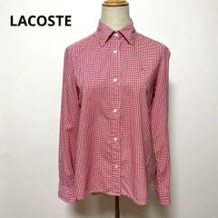 新品タグ付き☆ラコステ オーバーサイズ フィット ギンガムチェック 
