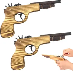 ゴム銃木製ハンドメイド天然漆塗