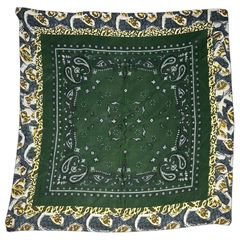 TOGA VIRILIS(トーガビリリース) Paisley Scarf ペイズリー スカーフ グリーン