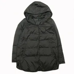 コムサイズム COMME CA ISM ライト ダウン コート ショート丈 フーデッド マイクロリップストップ ジャケット ブルゾン アウター S 黒 ブラック レディースのサムネイル