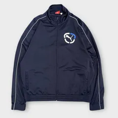 Puma トラックジャケット プーマ ジャージ ジャケット ネイビー Lサイズ ロゴ 古着