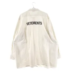 VETEMENTS (ヴェトモン) 18SS バックロゴプリントオーバーサイズ長袖シャツ MSS18SH13 ホワイトのサムネイル