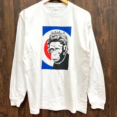 バンクシー・モンキークイーン・ロングTシャツ・白