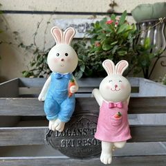 内藤ルネ うさぎ 置物 陶器 アムールアムールラパン - メルカリ