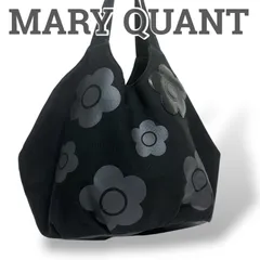 【美品】MARY QUANT マリークワント　トートバッグ　肩掛けバッグ　キャンバス　エナメル　ブラック　黒　デイジー　フラワー　花柄　A4 多収納　レディース　女性　お出かけ　日常使い　通勤　通学　おしゃれ　ブランドカバン　鞄　バッグ　大容量