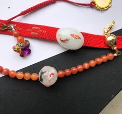 1379赤い金魚の帯留め　羽織紐　マグネット付　 根付けのセット　帯留　レース羽織　薄羽織　兵児帯　浴衣　レース浴衣　レース着物　レース帯　レース帯揚げ　半襟　バッグ　レース　フリル　パール　髪飾り