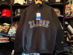XLARGE×Champion REVERSE WEAVE HALF ZIP PULLOVER SWEAT BLACK Lサイズ