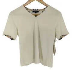 バーバリーロンドン BURBERRY LONDON ノバチェックVネックカットソー レディース  2