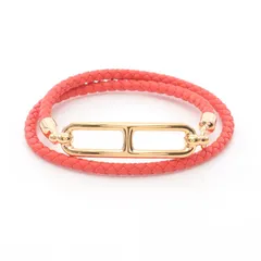 新品未使用⭐️HERMES エルメス レザーブレスレット ルリ/モーヴパール 新品未使用⭐️HERMES エルメス レザーブレスレット ルリ