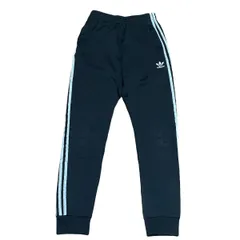 古着 adidas アディダス トラックパンツ トレフォイルロゴ 3ライン ブラック M 255-154