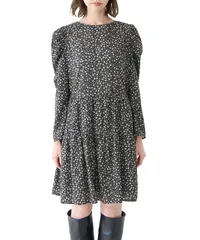 [ロペピクニック] ワンピース 小花柄ワンピース/リンクコーデ レディース GDE54040 ブラック(01)