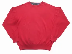 トミーヒルフィガー コットンセーター L 赤 USA古着 ニット