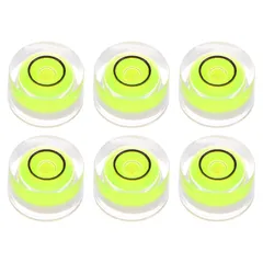 uxcell 6個 丸型バブルレベル 10x6mm ミニ円形ブルズアイ水準器 カメラ三脚 望遠鏡 ワークショップ ターンテーブル 写真フレーム 水平出し用 緑