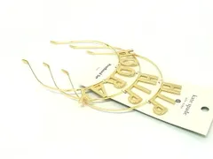 ■新品■未使用■ kate spade ケイトスペード ロゴ カチューシャ ヘアバンド ヘアアクセサリー 3点セット ゴールド系 DJ4267