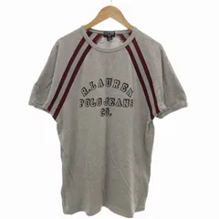 ポロジーンズ ラルフローレン POLO JEANS Tシャツ カットソー プリント 半袖 グレー 赤 レッド M /FF ■GY14