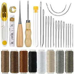 【特価商品】29点セット レザークラフト レザークラフト 初心者 キット 革工具セット 糸 DIY工具 針 手縫い 工具セット 縫製キット 革細工 工具