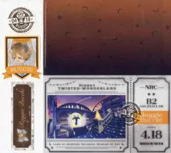【中古】グッズセット ラギー・ブッチ チケット風マルチホルダー＆ステッカー3枚セット 「ディズニー ツイステッドワンダーランド」 ラギーの誕生日記念グッズ