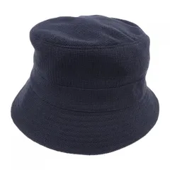 HERMES バケットハット インディゴ ローデニム コットン シルク◆未使用◆ Crocodile バケットハット メンズ 帽子 デニム ハット 折りたたみ 秋冬