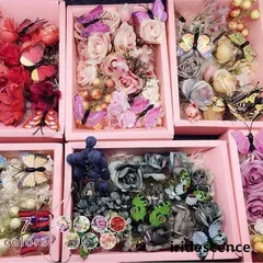 ヘッドドレス 花 花飾り ウェディング 結婚式 髪飾り パーティー 二次会 女子会 お呼ばれ 花嫁 ヘアアクセサリー ブライダル用 ヘアコーム IzY7490