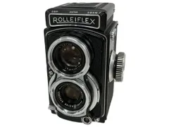 種類二眼レフカメラ値下 ROLLEIFLEX 4×4 ベビーローライ 黒フード ローライフレックス