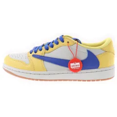 NIKE (ナイキ) ×Travis Scott WMNS Air Jordan 1 Retro Low OG Canary トラヴィススコット ウィメンズ エアジョーダン1 レトロ OG カナリー ローカットスニーカー DZ4137-700