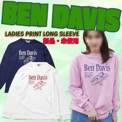 BEN DAVIS◾️新品・未使用◾️LADIES PRINT LONG SLEEVE (BDZL3-1002)リサイクルコットン ロングスリーブTシャツ