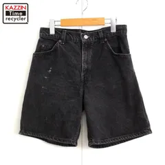 90s USA製 vintage Levi's ブラックデニム ショートパンツ レディース XLサイズ相当 ビッグサイズ オーバーサイズ