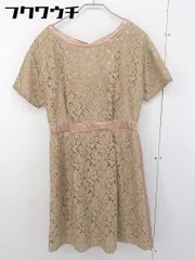 ◇ SOUP スープ レース 半袖 膝丈 ワンピース ベージュ系 レディース  【中古】 【1112170000380】のサムネイル