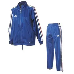 アディダス(adidas) サッカー キッズ シャドウ ウォームアップ上下セット B0400-589695 & B0398-589679 トゥルーブルー/ホワイト 160cm