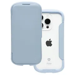 iFace Reflection iPhone 15 Pro ケース 手帳型 クリアケース (ペールブルー)【 アイフェイス スマホケース 耐衝撃 iphone15pro アイフォン15プロ 手帳 ダイアリーケース カード収納 ポリカーボネート 】