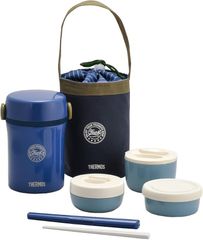 サーモス 保温弁当箱 ステンレスランチジャー JBC-801 ネイビー