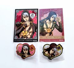ジョジョの奇妙な冒険 5部 リゾット ハート型ラメアクリルバッジ 特典 ポストカード イラストカード ブロマイド