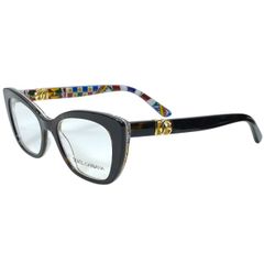 ドルチェ&ガッバーナ ドルガバ D&G DG3398 3217 52□18 145  眼鏡 メガネ アイウェア べっ甲 ロゴ プラスチック ブラウン DOLCE&GABBANA