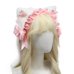 【数量限定】黒 リボン レース 蝶結び カチューシャ ヘアクリップ付き 3WAY かわいい ハロウィンアクセサリー 萌え 髪飾り キュート ゴスロリ コスプレ道具 ハロウィン メイドカフェ 猫耳 lolita ロリータ コスプレ ヘッドドレス パーティー [S
