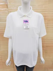 【未使用】【サイズは商品説明参照】[小倉屋] DRYレディース半袖ポロシャツ 9004-90-EL  ホワイト 　表記サイズEL　Y-608