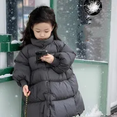 コート 女の子 キッズ 子供服 ダウンジャケット ダウンコート 立ち襟 防寒 かわいい 子供服 通学 キッズ服 秋冬 冬 通園 防寒 冬服 子ども服 暖かい シンプル 防寒服 韓国風 七五三 入学式 卒業式 暖かい 上着 haoxin13 ☆DZ10のサムネイル