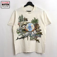 80s vintage アニマル プリント 半袖Ｔシャツ メンズ Mサイズ相当