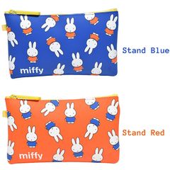 ミッフィー シリコンポーチ NUU miffy 筆箱 ペンケース ペンポーチ COSME POUCH コスメポーチ 男女兼用 旅行 化粧  かわいい デカロゴ LOGO うさぎ レッド ブルー